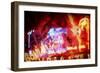 Red Boulevard - In the Style of Oil Painting-Philippe Hugonnard-Framed Giclee Print