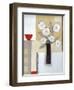 Red Bowl, White Flowers-Ana Bianchi-Framed Giclee Print