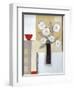 Red Bowl, White Flowers-Ana Bianchi-Framed Giclee Print