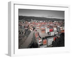 Red Boxes 3-Moises Levy-Framed Giclee Print