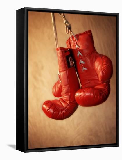 Red Boxing Gloves-null-Framed Stretched Canvas