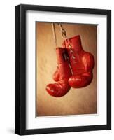 Red Boxing Gloves-null-Framed Photographic Print