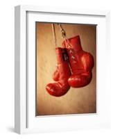 Red Boxing Gloves-null-Framed Photographic Print