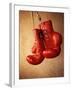 Red Boxing Gloves-null-Framed Photographic Print