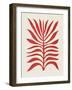 Red Branch / Lino Print-Alisa Galitsyna-Framed Giclee Print