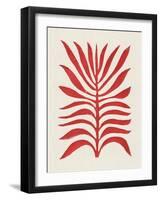 Red Branch / Lino Print-Alisa Galitsyna-Framed Giclee Print