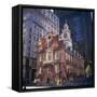 Red Brick Old State House, Boston, Massachusetts, New England, USA-Roy Rainford-Framed Stretched Canvas