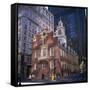 Red Brick Old State House, Boston, Massachusetts, New England, USA-Roy Rainford-Framed Stretched Canvas