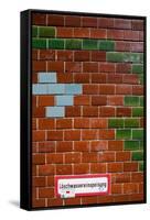 Red Brick Wall Berlin-Felipe Rodriguez-Framed Stretched Canvas