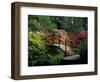 Red Bridge in Springtime, Koybota Gardens, Seattle, Washington, USA-Darrell Gulin-Framed Photographic Print