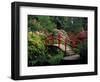 Red Bridge in Springtime, Koybota Gardens, Seattle, Washington, USA-Darrell Gulin-Framed Photographic Print