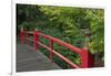 Red Bridge, Kubota Japanese Garden, Renton, Washington, USA-Merrill Images-Framed Photographic Print