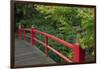 Red Bridge, Kubota Japanese Garden, Renton, Washington, USA-Merrill Images-Framed Photographic Print