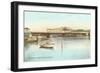 Red Bridge over Seekonk River, Providence, Rhode Island-null-Framed Art Print