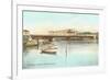 Red Bridge over Seekonk River, Providence, Rhode Island-null-Framed Premium Giclee Print