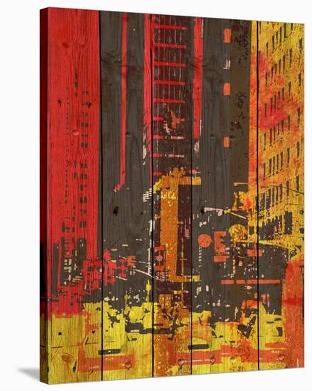 Red Building I-Irena Orlov-Stretched Canvas