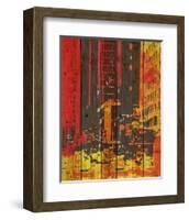 Red Building I-Irena Orlov-Framed Art Print