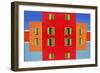 Red Building-Ata Alishahi-Framed Giclee Print