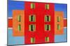 Red Building-Ata Alishahi-Mounted Giclee Print