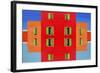 Red Building-Ata Alishahi-Framed Giclee Print