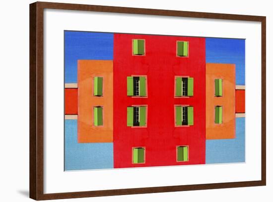 Red Building-Ata Alishahi-Framed Giclee Print