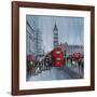 Red Bus, London-Geoff King-Framed Giclee Print