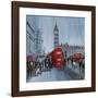 Red Bus, London-Geoff King-Framed Giclee Print