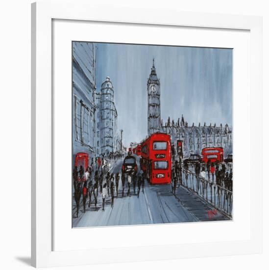 Red Bus, London-Geoff King-Framed Giclee Print