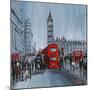 Red Bus, London-Geoff King-Mounted Giclee Print