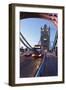 Red Bus on Tower Bridge, London, England, United Kingdom, Europe-Markus Lange-Framed Photographic Print