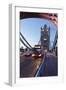 Red Bus on Tower Bridge, London, England, United Kingdom, Europe-Markus Lange-Framed Photographic Print