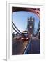 Red Bus on Tower Bridge, London, England, United Kingdom, Europe-Markus Lange-Framed Photographic Print