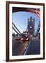 Red Bus on Tower Bridge, London, England, United Kingdom, Europe-Markus Lange-Framed Photographic Print