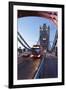 Red Bus on Tower Bridge, London, England, United Kingdom, Europe-Markus Lange-Framed Photographic Print