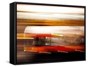 Red Bus-Felipe Rodriguez-Framed Stretched Canvas