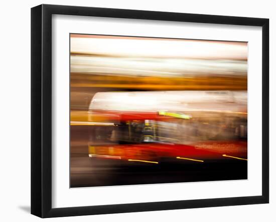 Red Bus-Felipe Rodriguez-Framed Photographic Print