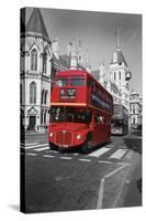 Red Bus-Chris Bliss-Stretched Canvas