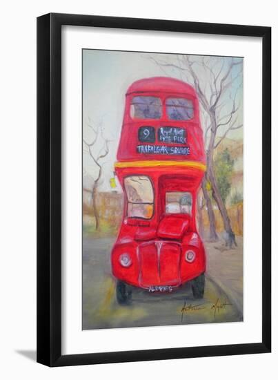 Red Bus-Antonia Myatt-Framed Giclee Print