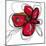 Red Butterfly Flower-Jan Weiss-Mounted Art Print