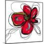 Red Butterfly Flower-Jan Weiss-Mounted Art Print