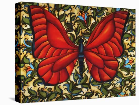 Red Butterfly-Holly Carr-Stretched Canvas