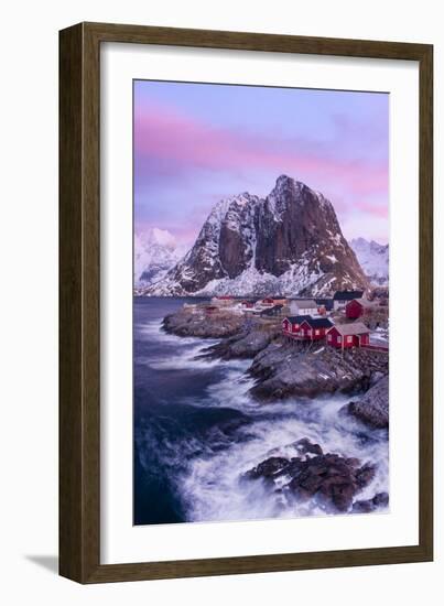 Red Cabins - Vertical-Michael Blanchette Photography-Framed Photographic Print