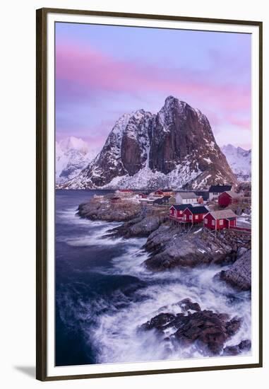 Red Cabins - Vertical-Michael Blanchette Photography-Framed Premium Photographic Print