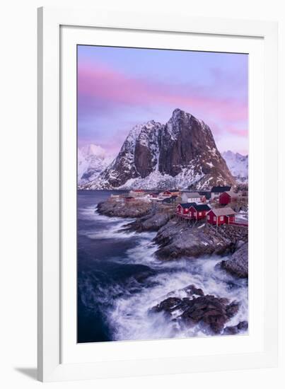 Red Cabins - Vertical-Michael Blanchette Photography-Framed Photographic Print