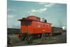 Red Caboose-null-Mounted Art Print