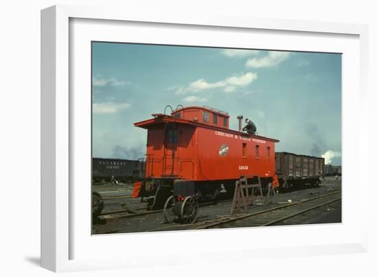 Red Caboose-null-Framed Art Print