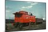 Red Caboose-null-Mounted Art Print