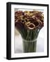 Red Calla Lilies in a Vase-Anthony Lanneretonne-Framed Photographic Print