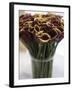 Red Calla Lilies in a Vase-Anthony Lanneretonne-Framed Photographic Print