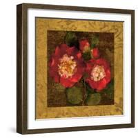 Red Camellias II-John Seba-Framed Art Print